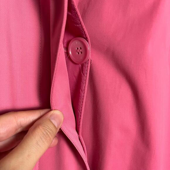 Vintage Esprit Women's Solid Pink Knee-Length Coat Size Medium - Picture 10 of 12